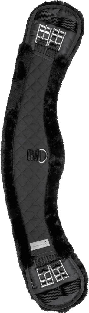 Waldhausen Sattelgurt Mond Kurzgurt mit Teddyfell schwarz, Größe:75 cm