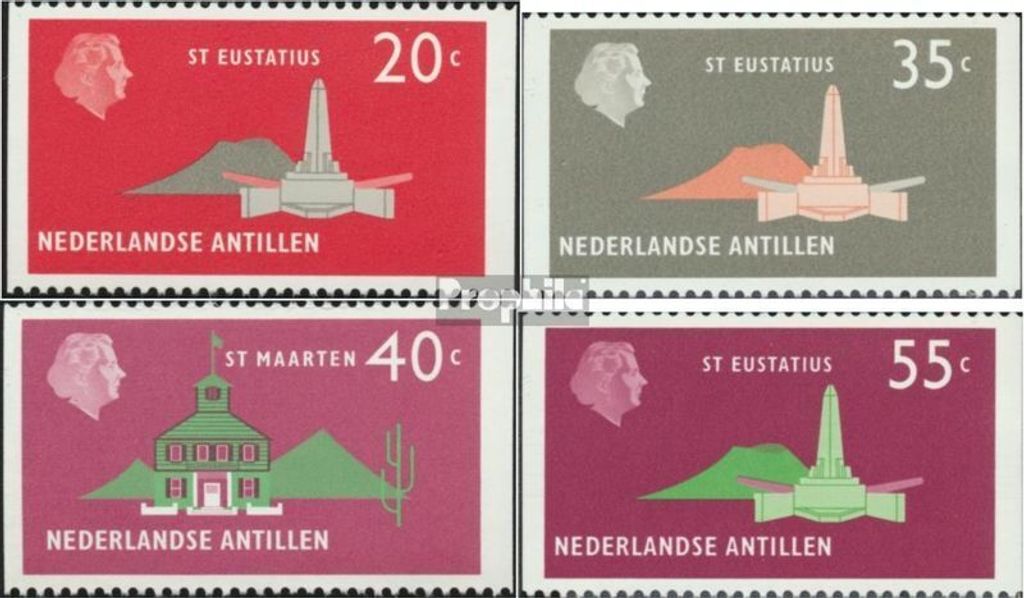 Briefmarken Niederländische Antillen 1977 Mi 348C-351C (kompl.Ausg.) postfrisch Freimarken