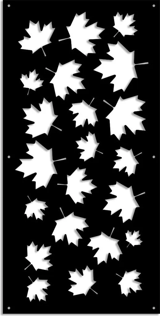 MAPLE - Pannello in PVC traforato - Parasole 98x98 cm nero - 4