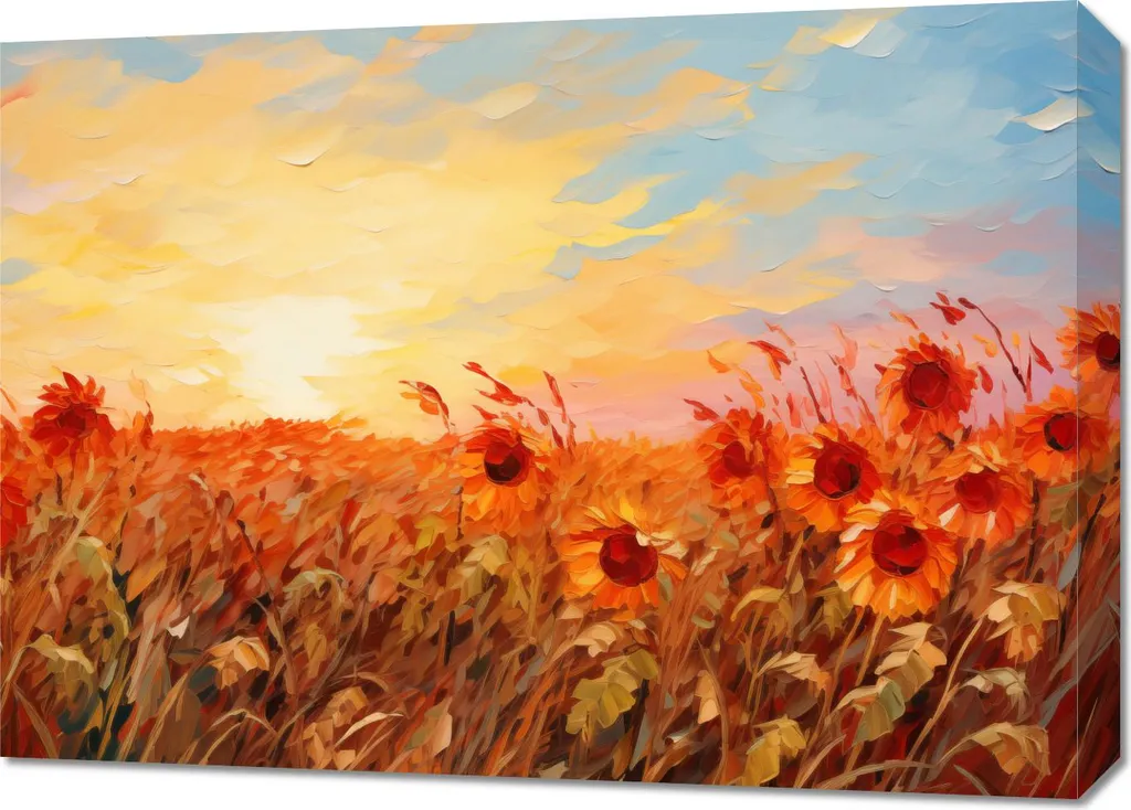 Affiche Flammes du crépuscule 70x50 cm - Couleurs Vives et Design