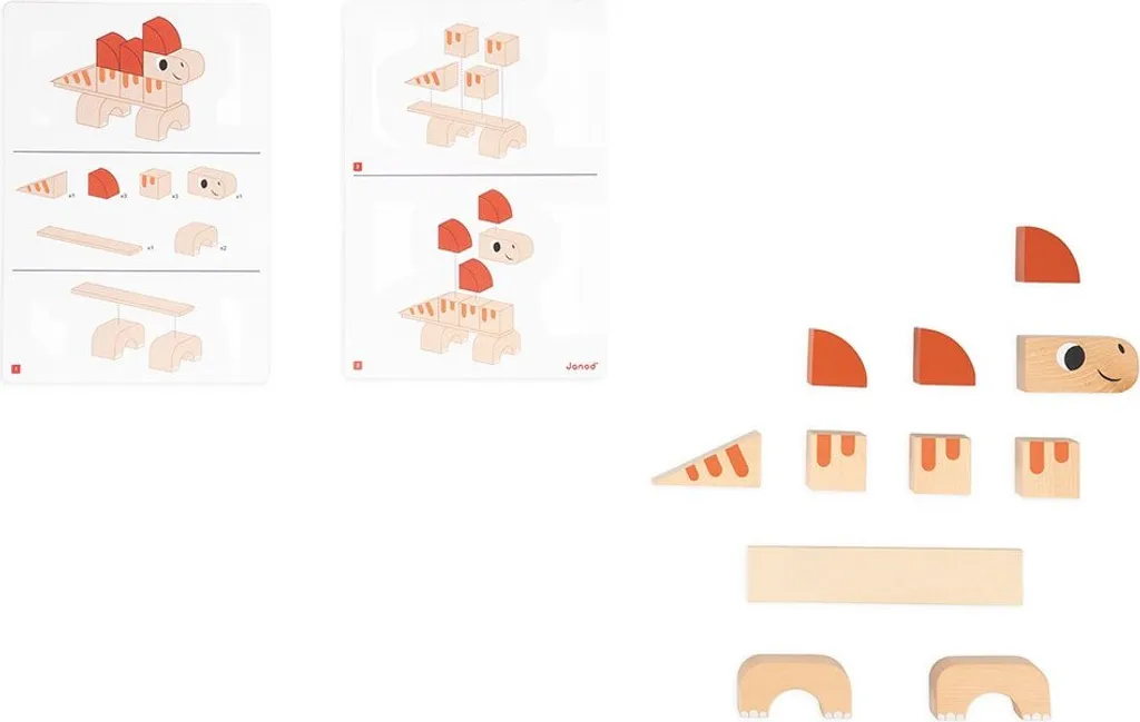 Jeu de Construction Janod Dinosaure - Activité Éducative dès 3 Ans