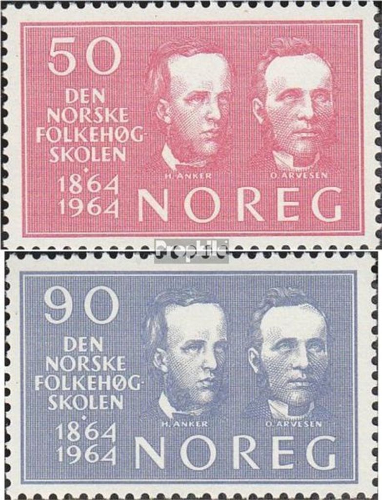 Briefmarken Norwegen 1964 Mi 522-523 (kompl.Ausg.) gestempelt Volkshochschule
