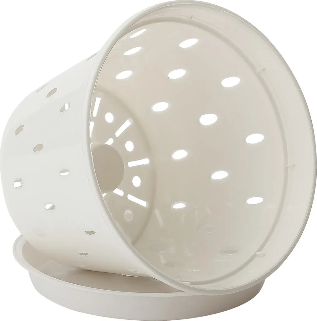 Pot transparent anti-pourriture pour orchidée 14,2 cm - pack de 5 pots