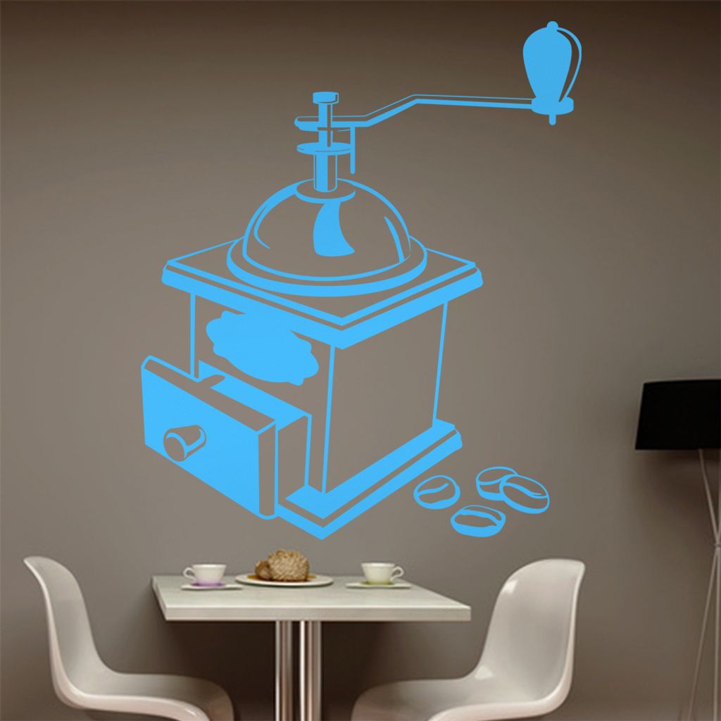 Kaffeemaschine Wandtattoo in 6 Größen - Wandaufkleber Wall Sticker - Dekoration, Küche, Wohnzimmer, Schlafzimmer, Badezimmer