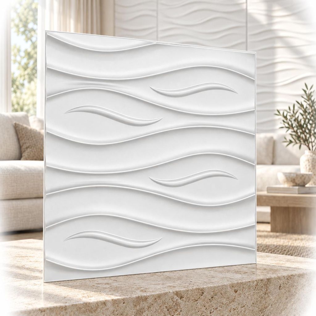 Kunststoff 3D Wandpaneele Wanddeko Wandverkleidung Produktbild 
