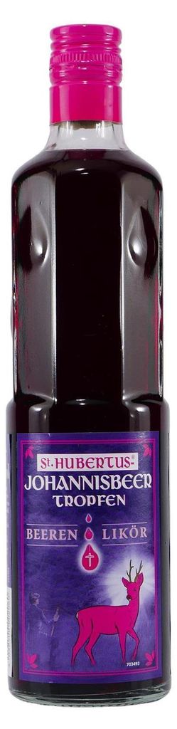 St. Hubertus Johannisbeer-Tropfen Beeren Likör Produktbild 