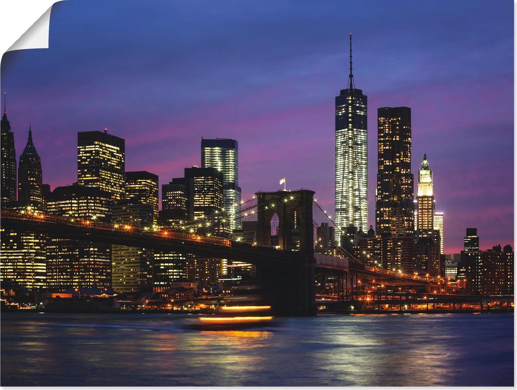 ARTland Poster Brooklyn Bridge Größe: 60x45 cm