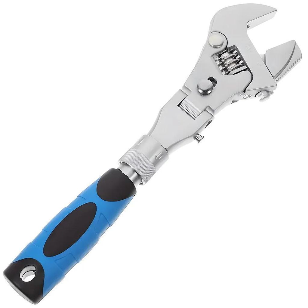 Verstellbarer Drehmomentschlüssel - Ratschenschlüssel - 180° klappbarer Kopf - 5-in-1 - 25,4 cm - Für Metall