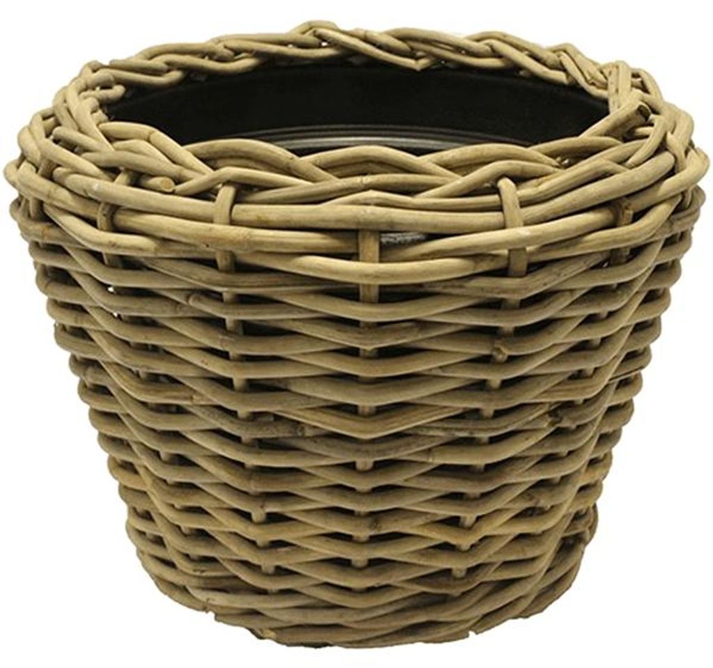 Van der Leeden Obal Drypot Obal Rattan - Round Grey Obrázek produktu 