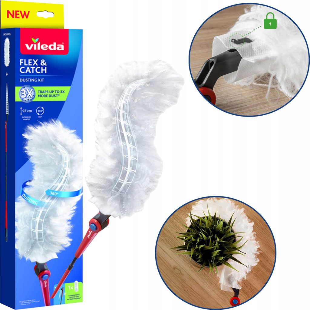 Miotełka do kurzu z długą rączką + 1 wkład Vileda Zdjęcie produktu 