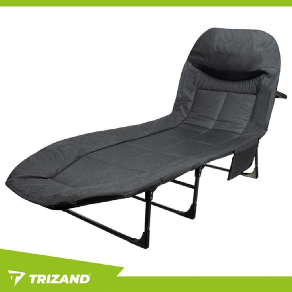 Trizand 25380: Faltbarer Campingstuhl mit Liegefläche, grau Produktbild 