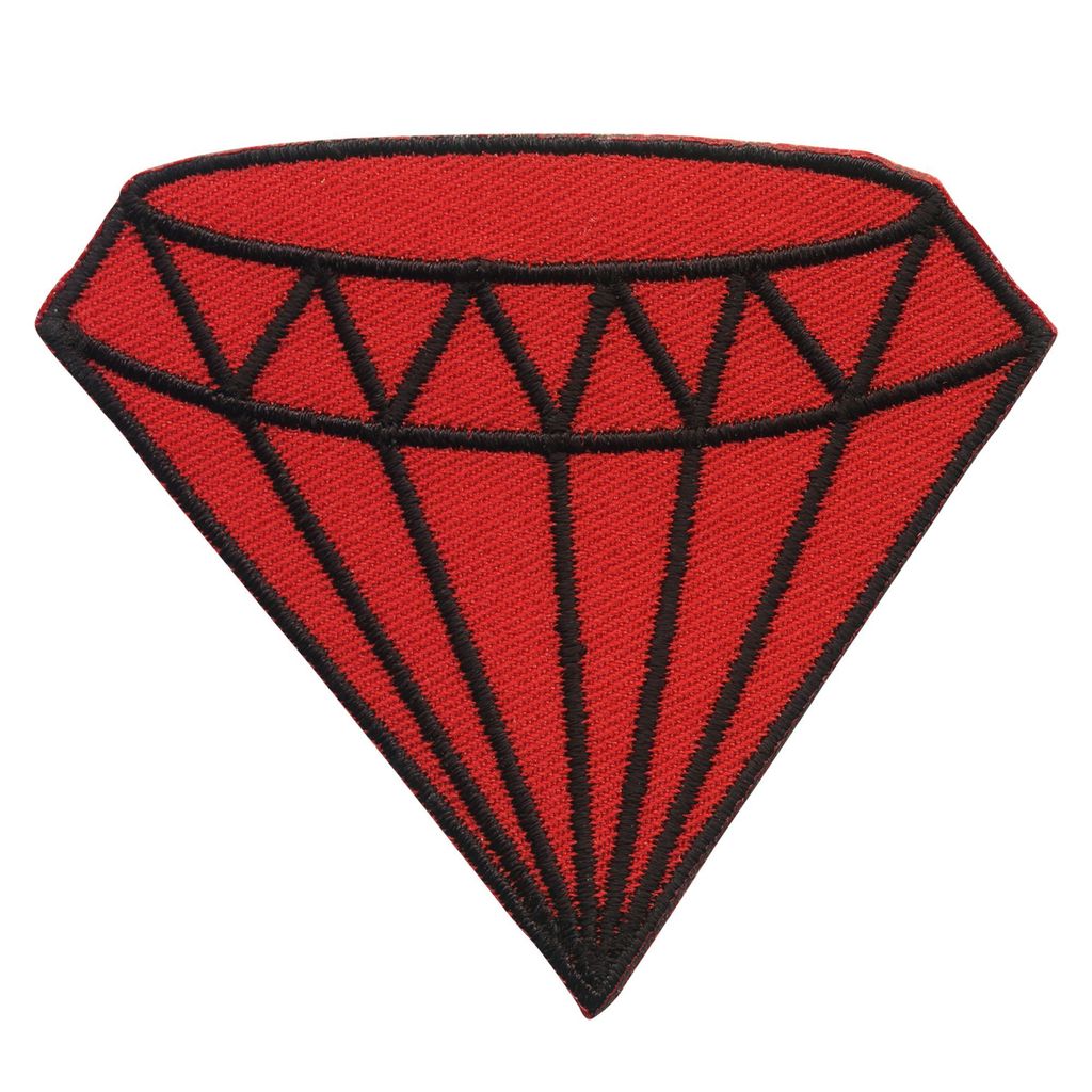 Aufnäher - Diamant - rot - Patch