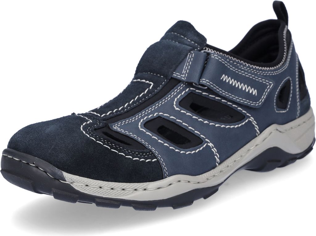 Rieker Herren Klett Halbschuh durchbrochen dunkelblau 44 Produktbild 58
