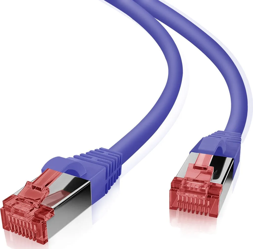 Cavo Ethernet Helos CAT 6 S/FTP 20 Metri Viola | Ideale per Smart TV e PC