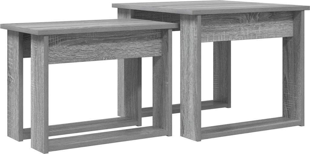 Kaffeetisch Set 2 pcs Graues Sonoma Holzwerkstoff