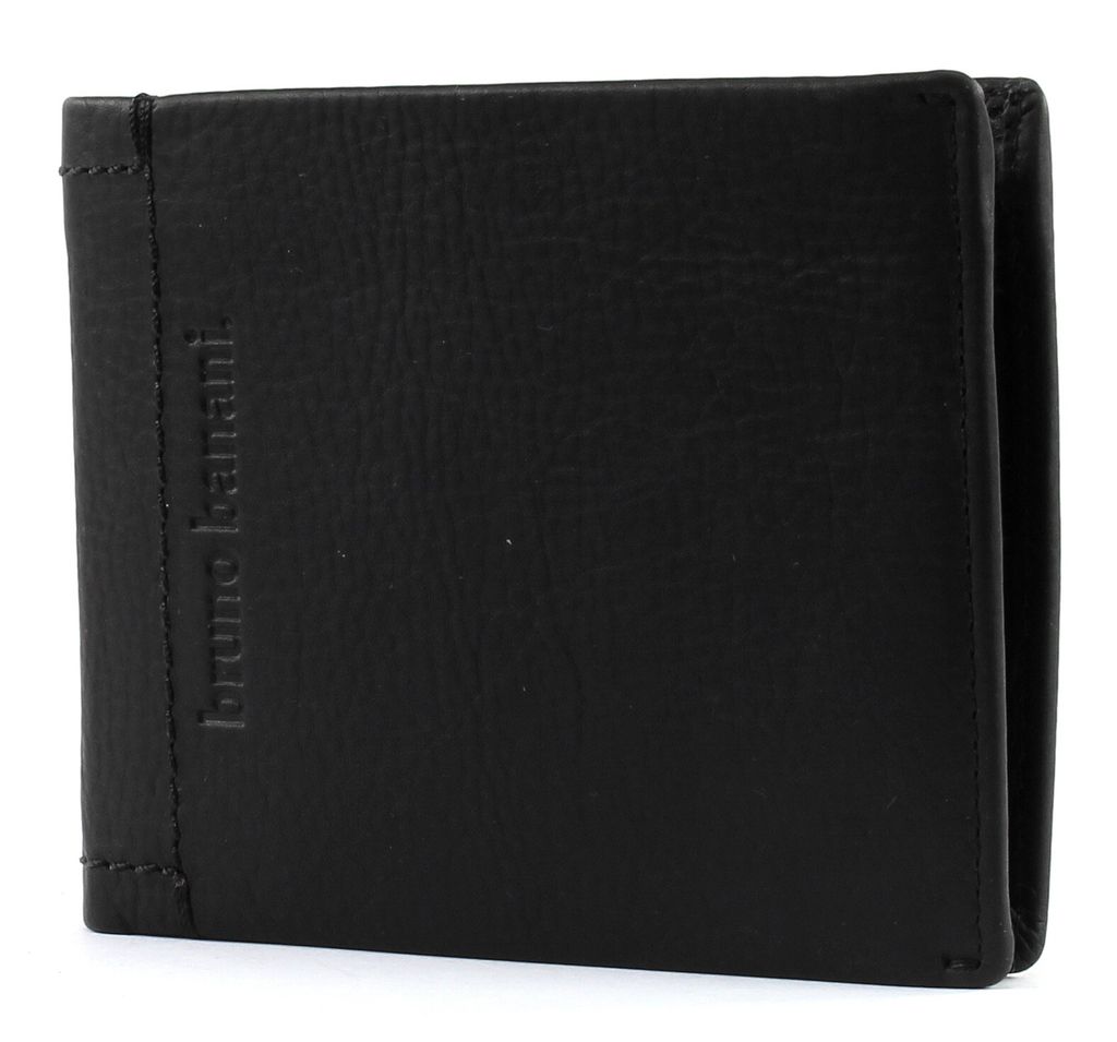 bruno banani Leder Geldbörse Arizona Wallet Quer with Flap Black schwarz
