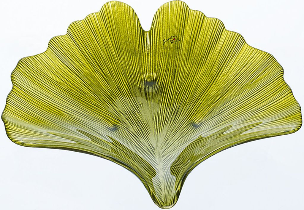 FAN LEAF middle - hellgrün - 31x33x5cm - Glas