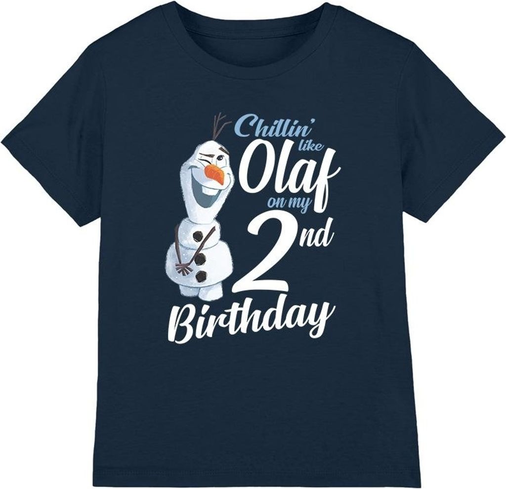 Frozen - "Chillin Like Olaf" T-Shirt für Kinder - 2 Geburtstag TV4842 (116) (Marineblau)