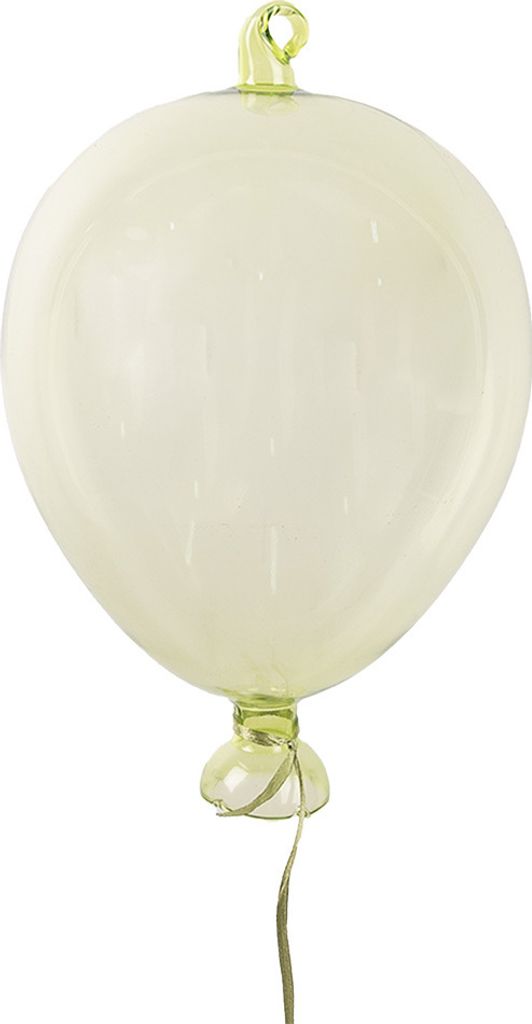 Clayre & Eef Deko-Anhänger Ballon Ø 7x14 cm Grün Glas Produktbild 