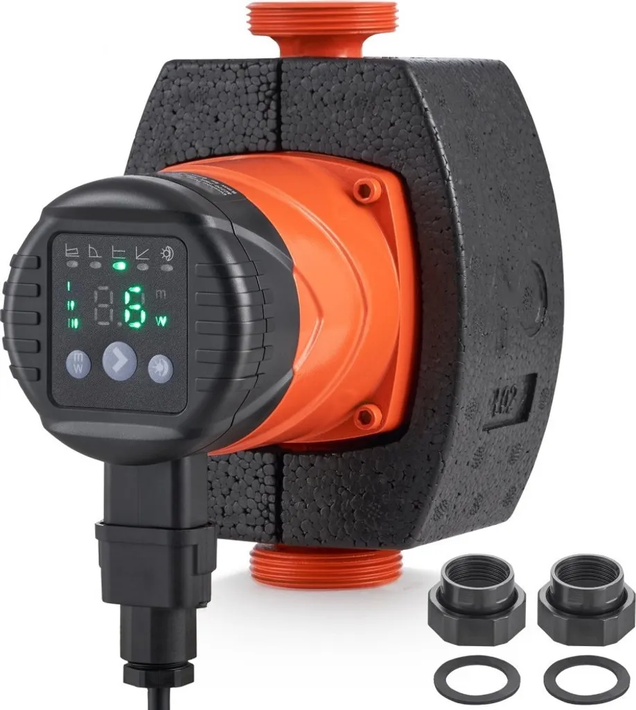 Pompa di circolazione dell'acqua calda ad alta efficienza energetica - Pompa di riscaldamento ad alte prestazioni con motore a magneti permanenti ECM - 220V, 45W, 60L/min max.