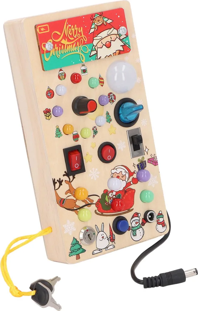 Tableau d'éveil interactif lumineux avec 8 boutons LED multicolores - 3