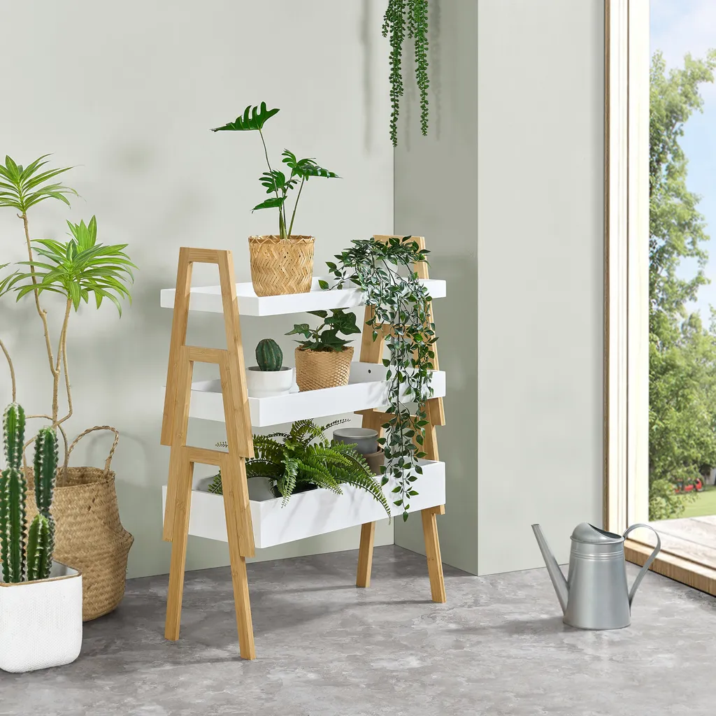 Étagère modulable Hitra 3 compartiments en bambou massif 85 cm de haut