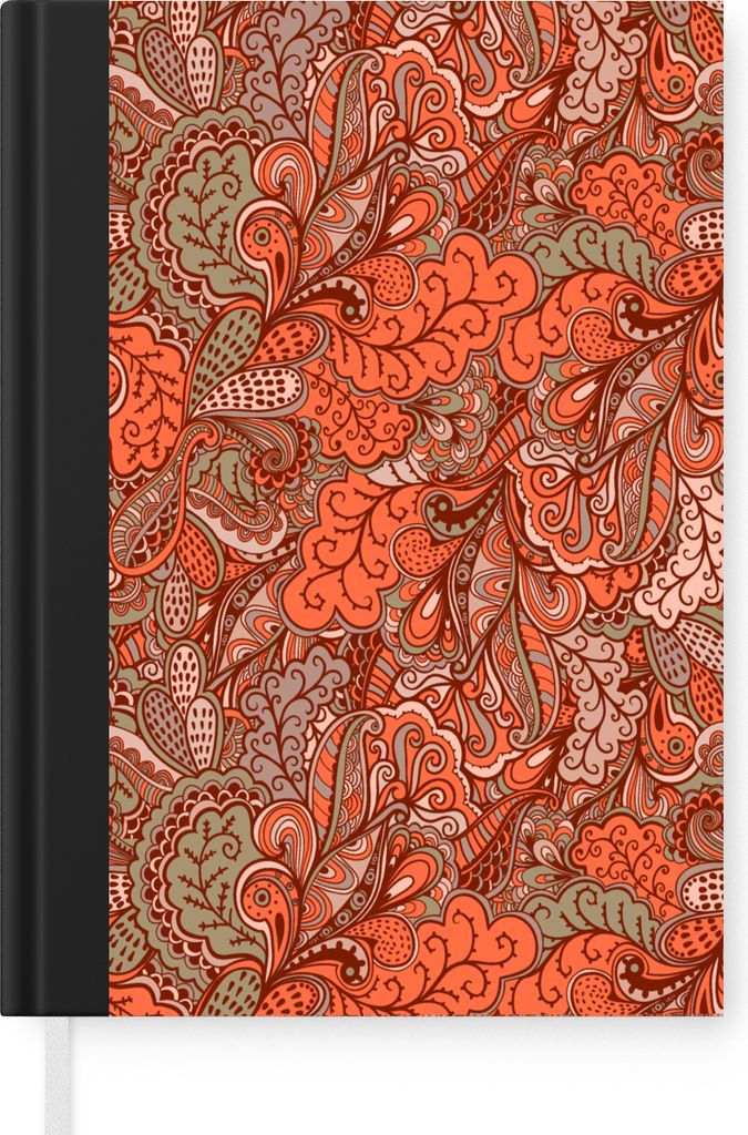 MuchoWow Notizbuch Tagebuch Haushaltsbuch Notebook A5 Vintage - Flora - Muster - Notizblock - Notizheft - Notebook - Schreibblock - Papier