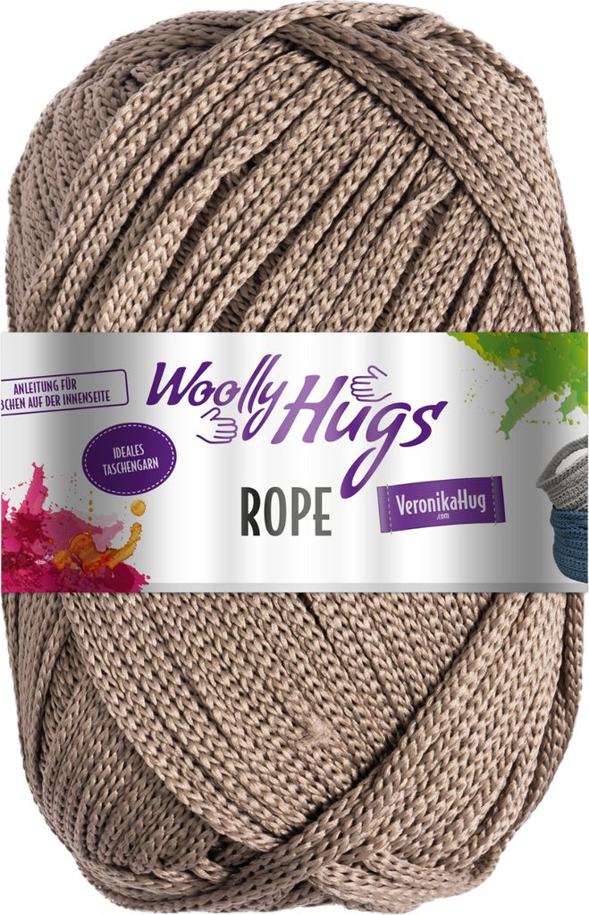 Woolly Hugs ROPE 200 g vielseitiges und ideales Taschengarn 140 m Farbe 017 - torf