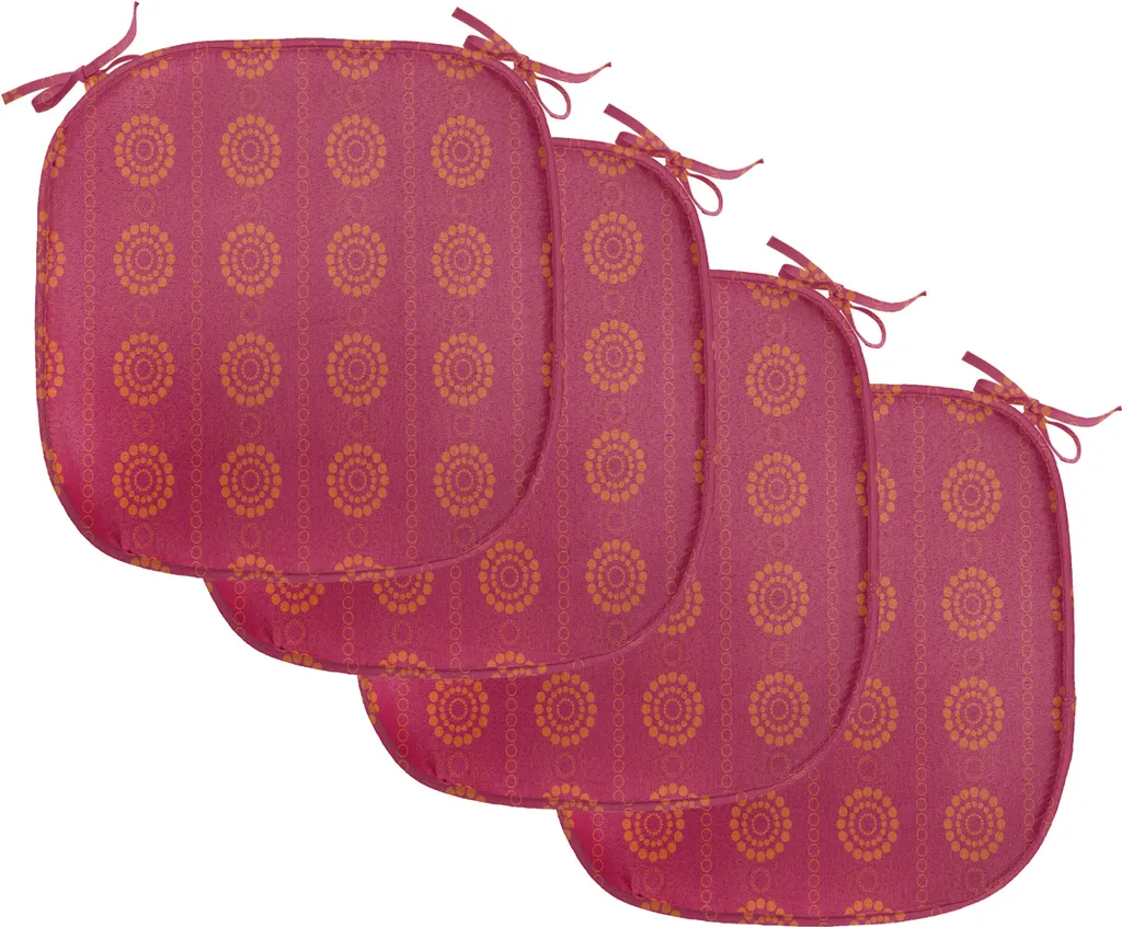 Offerta Set 4 Cuscini ABAKUHAUS 40x40 Etnici Rosso Scarlatto