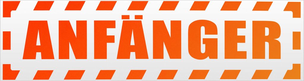 Kiwistar Anfänger gestreift Magnetschild Schild magnetisch - 45cm Neonorange - Magnetfolie für Auto PKW Kfz