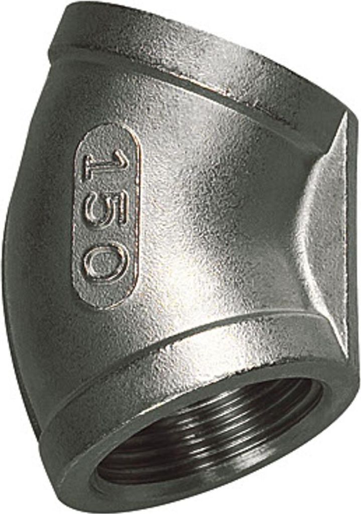 Riegler Winkelstück 45°, innen/innen, Rp 1/8, Edelstahl 1.4408
