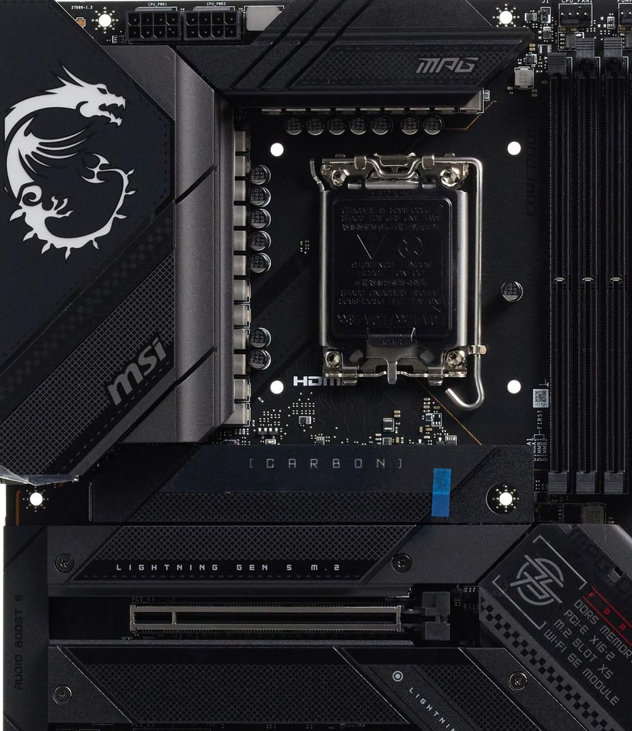 MSI MPG Z790 CARBON WIFI, Intel, LGA 1700, Intel® Celeron®, Zdjęcie produktu 