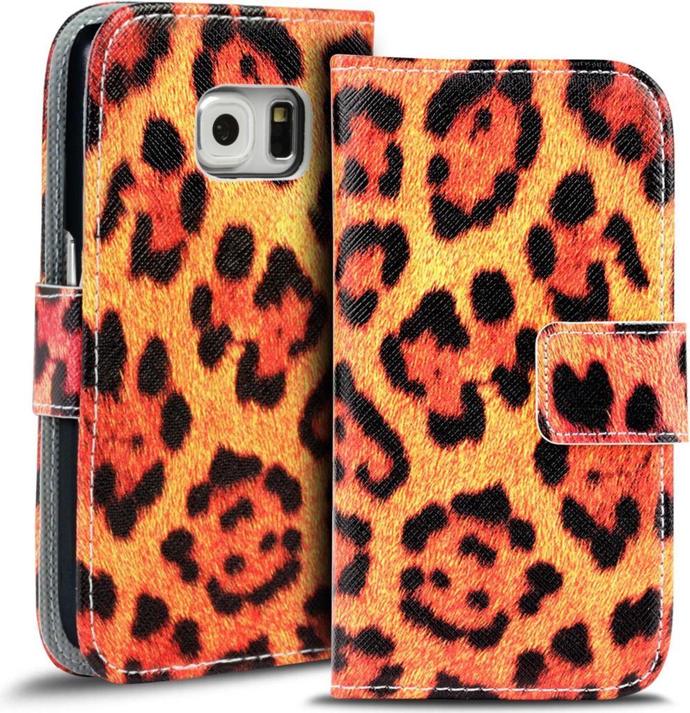 Handy Tasche für Samsung Galaxy S6 Edge Hülle Kunstleder Motiv Schutzhülle Case