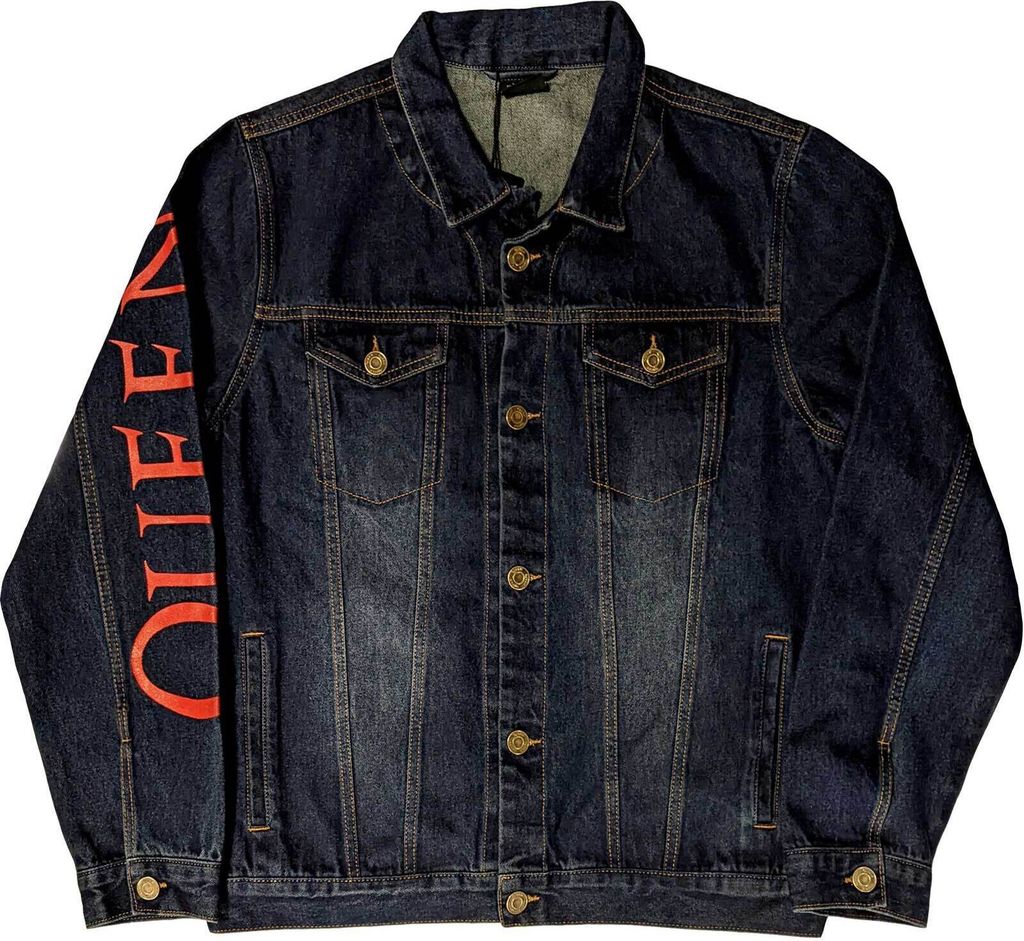 Queen - Jeansjacke für Herren/Damen Uni RO4857 (S) (Jeansblau)