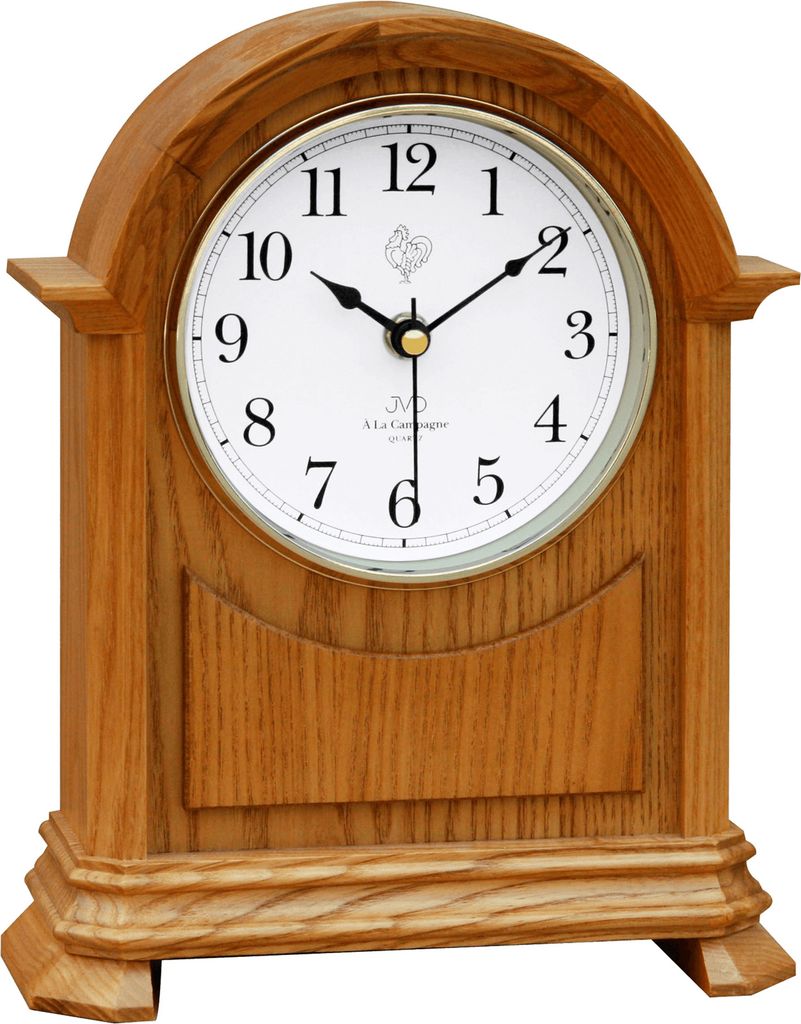 JVD HS12.2 Tischuhr Quarz Holz eiche farben hell mit Produktbild 