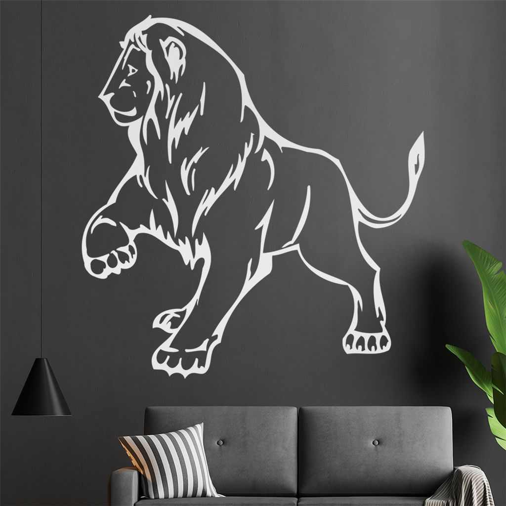 Löwe Wandtattoo in 6 Größen - Wandaufkleber Wall Sticker - Dekoration, Küche, Wohnzimmer, Schlafzimmer, Badezimmer