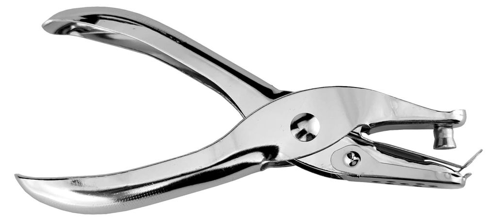 Einzellochstanze | 6 mm Silber Locher | 1-fach Lochzange | Papierlocher | Bürolocher | Hochleistungslocher als Schreibtischzubehör für Ordner | ...