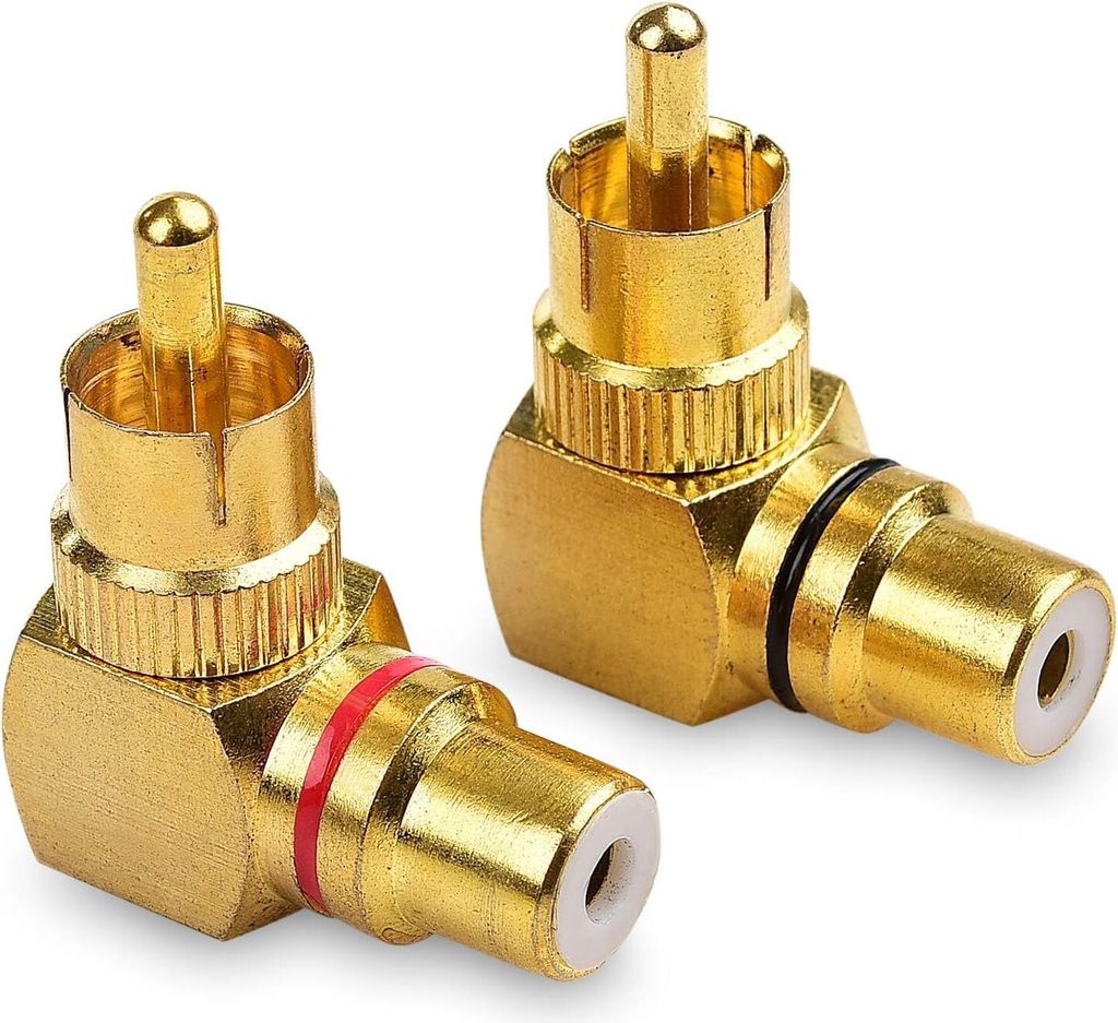 Stück Cinch Winkelstecker Rechtwinkliger Cinch Stecker auf Produktbild 