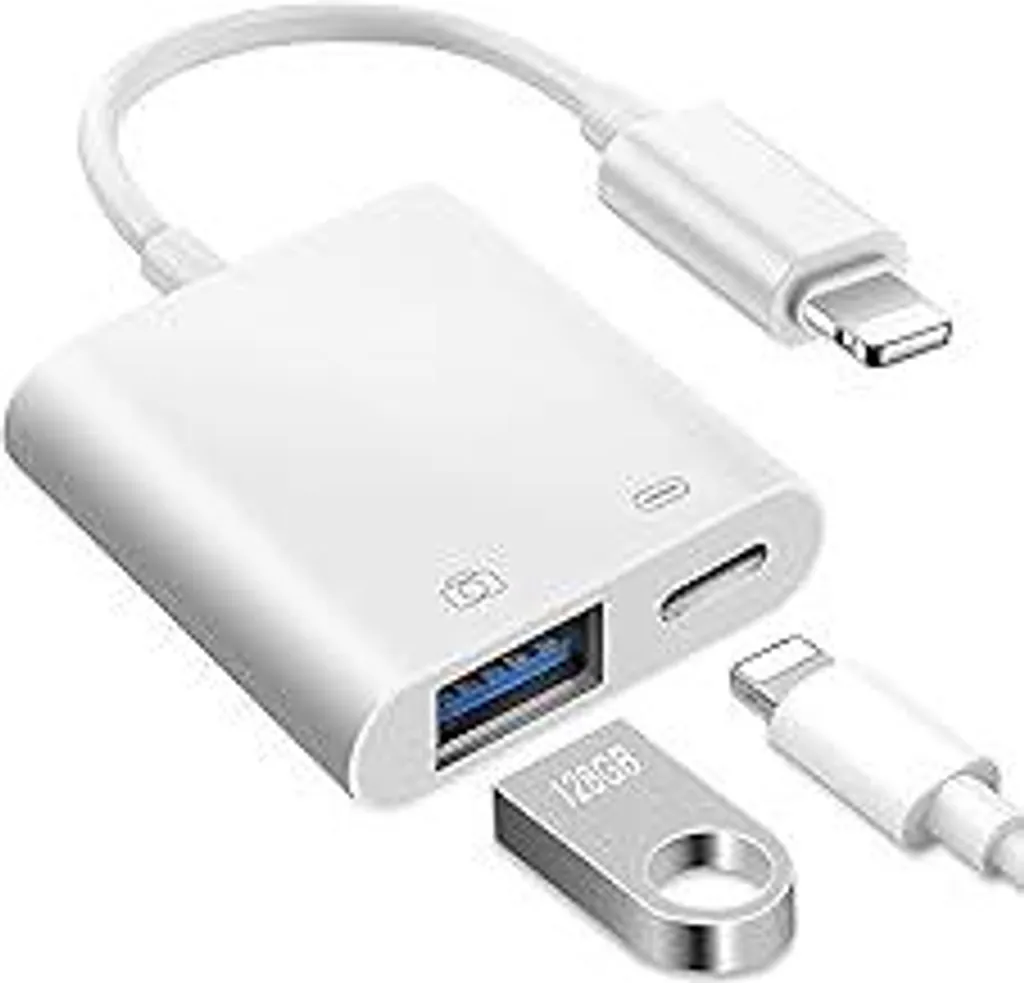 Adattatore Lightning a USB Apple MFi: OTG con Ricarica per iPhone