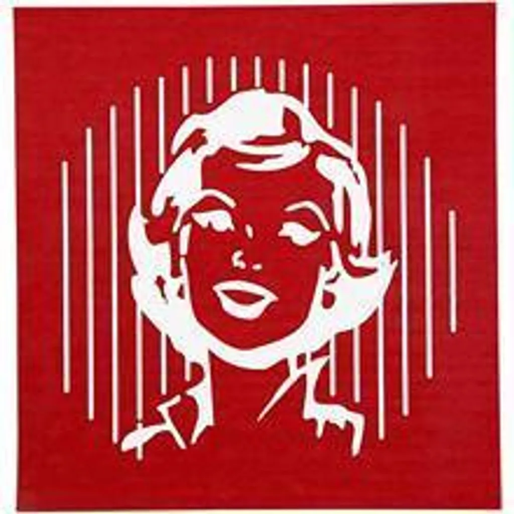 Pochoir de sérigraphie Lady 20x22 cm - 1 feuille réutilisable DIY