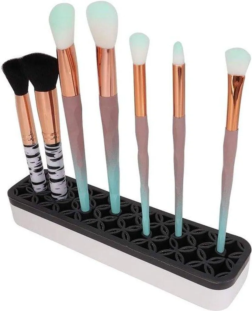 Organiseur de pinceaux maquillage silicone - Support rangement pinceau