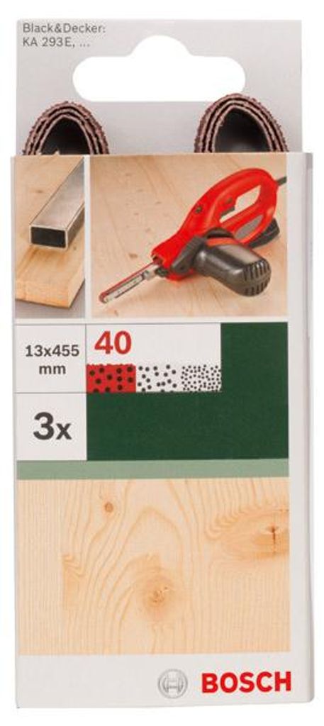 Bosch Nastro abrasivo fai da te 13x451mm K40 legno g Immagine del prodotto 