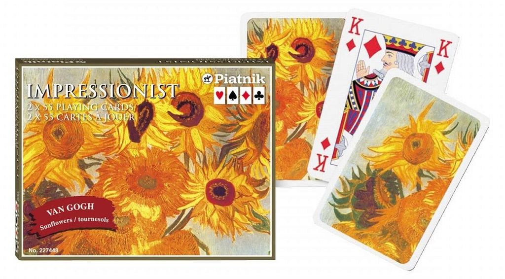 Piatnik 2274 Luxus Spielkarten - Van Gogh - Sun Flowers, Produktbild 