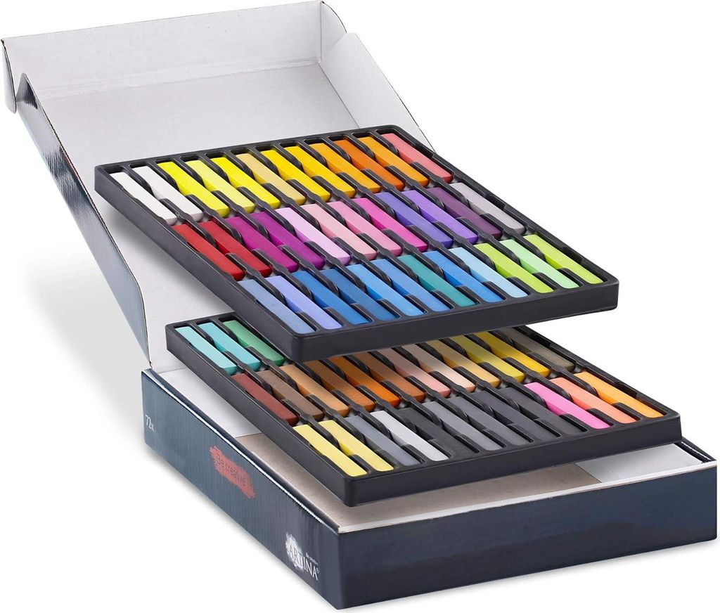 Set von 72 weichen Pastellkreiden - Studioqualität für Kunst und Farbe