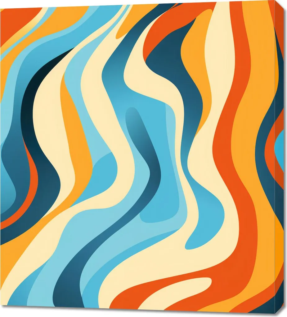 Offerta Quadro 90x100 Onde Danzanti | Arte Moderna per Soggiorno