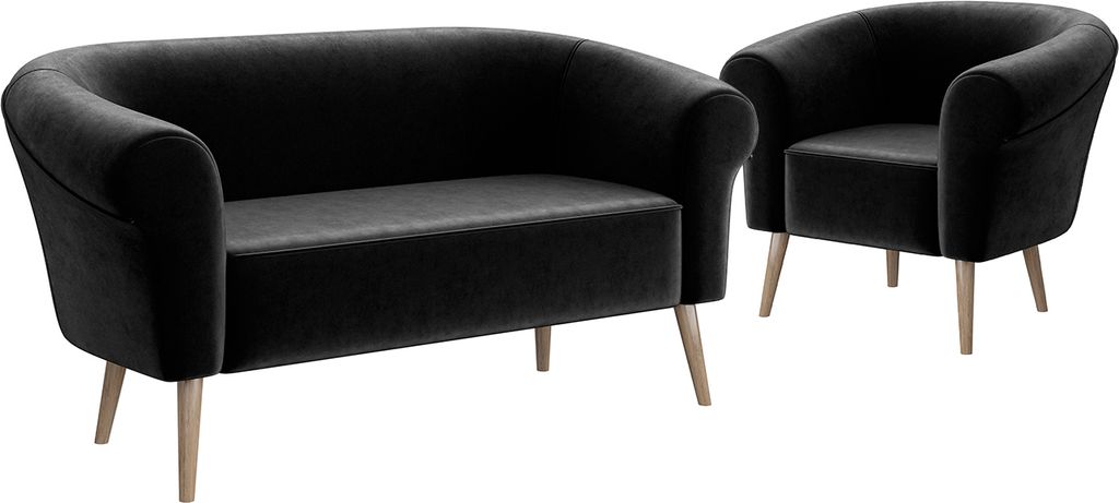 MEBLINI Mini Sofa Set 2-1 für Wohnzimmer - Mini Lounge für drei Personen - Küchensofa - Sofa Klein - Sitzgarnitur - Polstergarnitur - Sofagarnit...