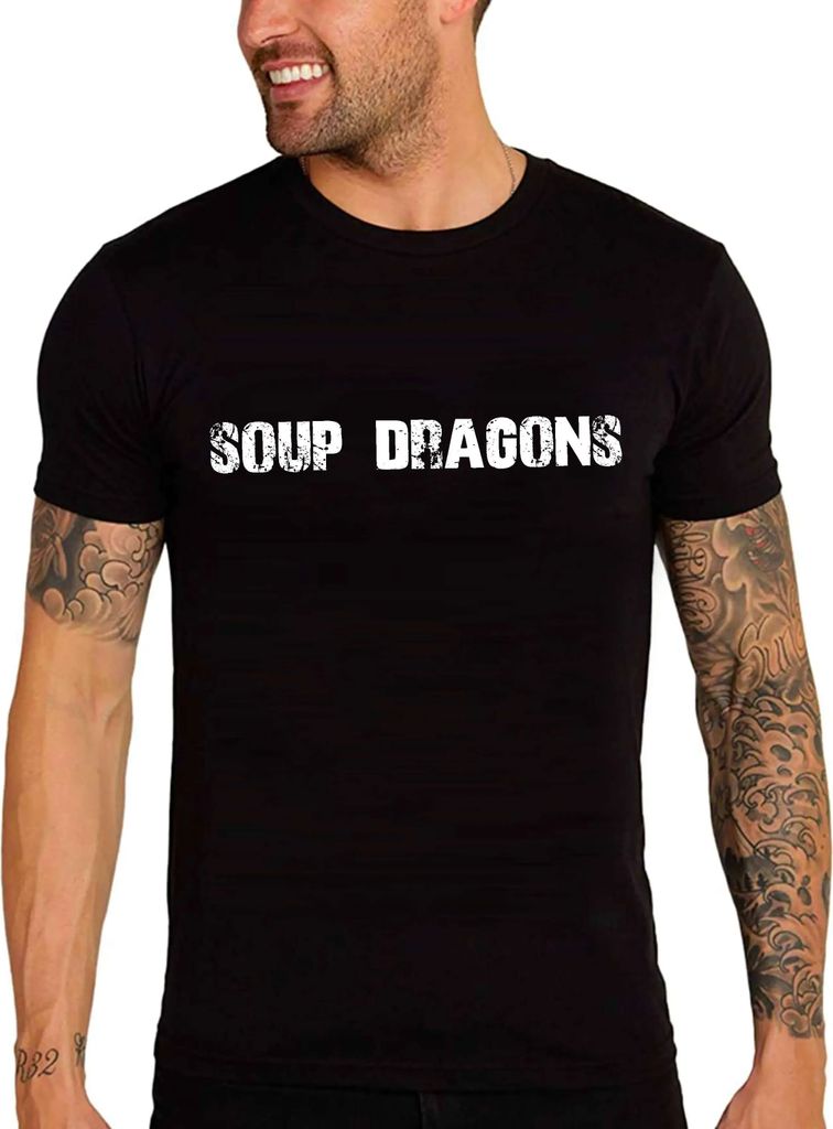 Herren Grafik T-Shirt Suppen-Drachen – Soup Dragons – Öko-Verantwortlich Vintage Jahrgang Kurzarm Lustige Druck Geburtstag Geschenk Mann