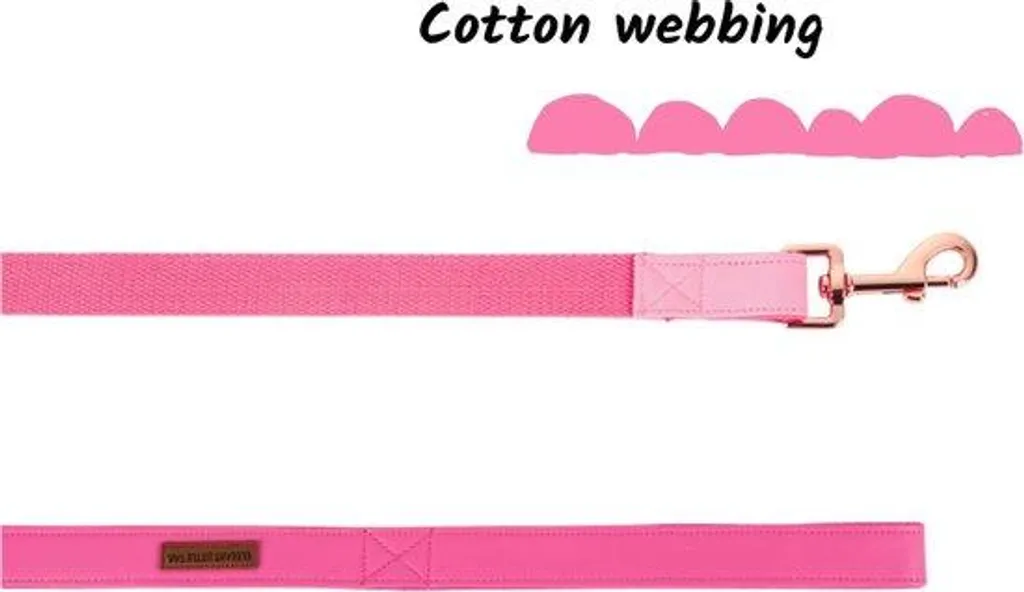 Collier pour chien de petite taille en cuir rose, accessoire réglable