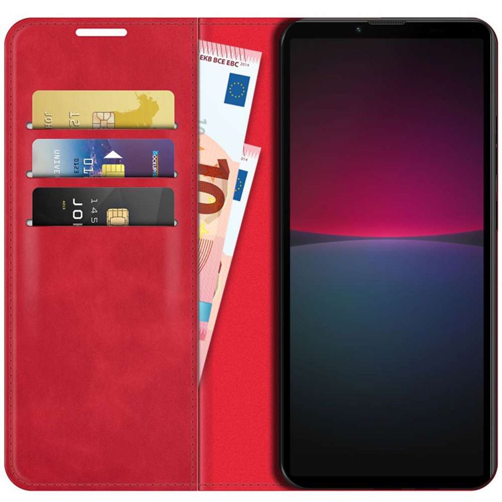 Stylische Sony Xperia 10 IV Klapphülle Mit Standfunktion – Lederoptik In Roségold, Praktisches Kartenfach & Magnetischem Verschluss
