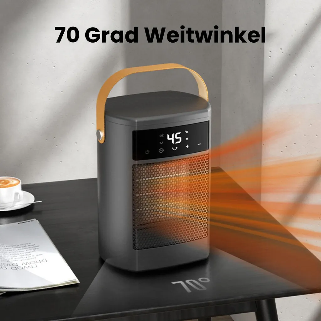 Radiateur Soufflant avec Écran Tactile et Télécommande 1500W Oscillant